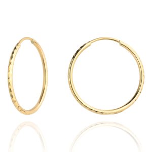 Kolczyki złote koła diamentowane 3