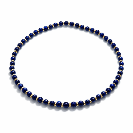 Bransoletka męska z lapis lazuli i hematytem