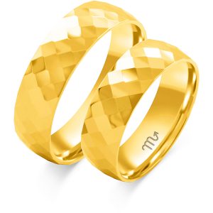 Złote obrączki ślubne 585 model - O-419
