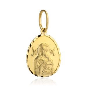 Medalik złoty Matka Boska Nieustającej Pomocy z Dzieciątkiem 585