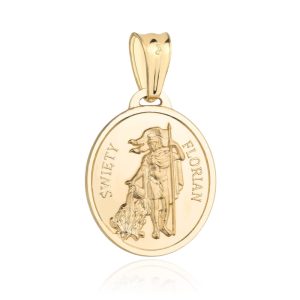 Złoty medalik św. Florian 585