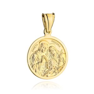 Złoty medalik Święta Rodzina 585