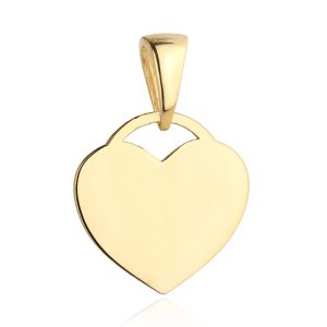 Złota zawieszka gładkie serce 585