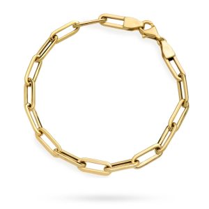 Złota bransoletka ankier długie ogniwa 18cm 585