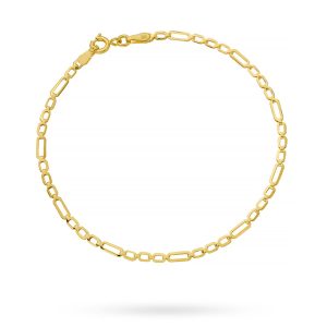 Złota bransoletka figaro 18