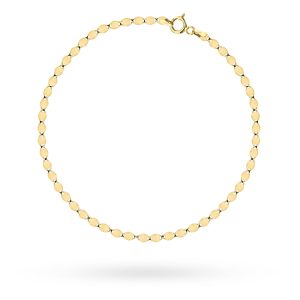 Złota bransoletka z segmentów oczka łezki 18-21cm 585