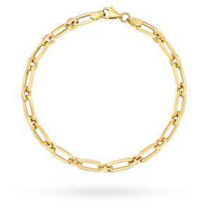 Złota bransoletka ankier i kółka 19