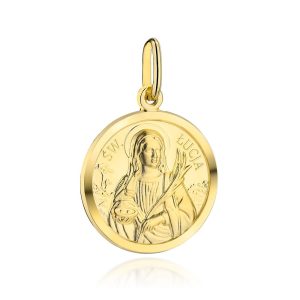 Złoty medalik święta Łucja 585