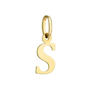 Złota zawieszka litera literka S 585