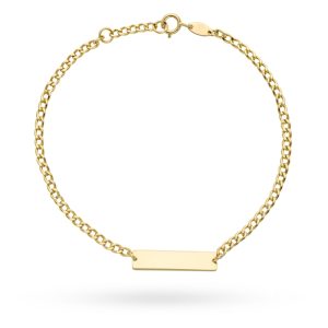 Złota bransoletka blaszka pancerka 18