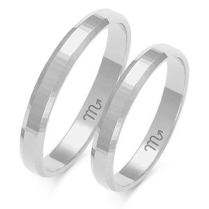 Złote obrączki ślubne 585 model - A-119