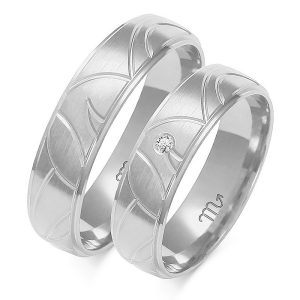 Złote obrączki ślubne 585 model - A-125