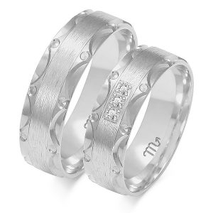 Złote obrączki ślubne 585 model - A-230