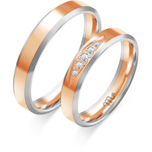 Złote obrączki ślubne 585 model - C-101