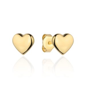 Kolczyki złote super lekkie serce pr. 585