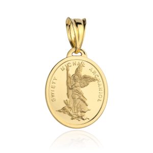 Złoty medalik Święty Michał Archanioł 585