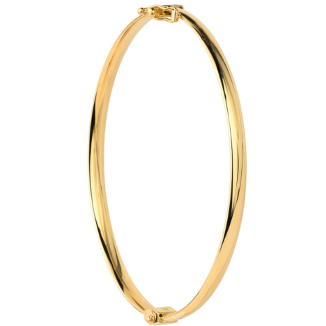 Złota bransoletka owalna sztywna gładka 585 Złota bransoletka owalna sztywna gładka 585