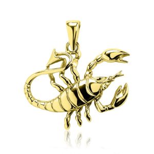 Złota zawieszka zodiak skorpion 585