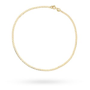 Złota bransoletka splot pancerka gładka 18cm 585