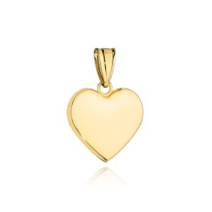 Złota zawieszka gładkie serduszko 585