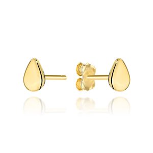 Złote kolczyki łezki super lekkie 585