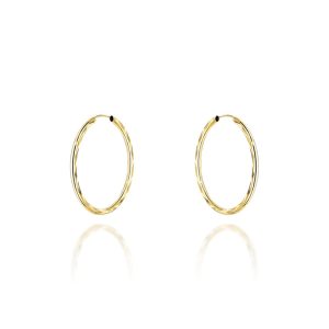 Złote kolczyki koła diamentowane 2,2cm 585