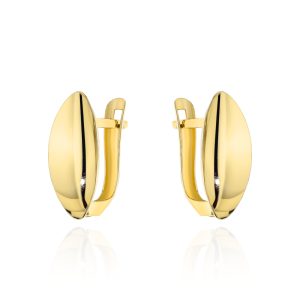 Złote kolczyki klasyczne łezki na angielskim zapięciu 585