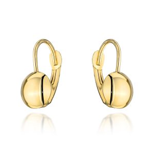 Złote kolczyki koło na angielskim zapięciu 585