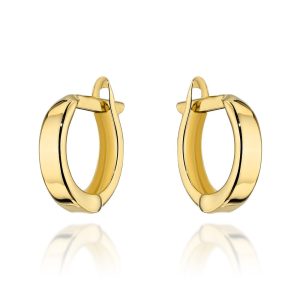 Złote kolczyki gładkie kółeczka 585