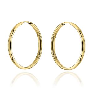 Złote kolczyki kółka kółeczka 3cm 585