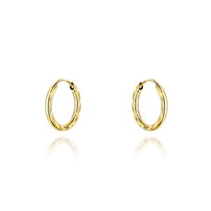 Złote kolczyki koła diamentowane 1,2cm 585