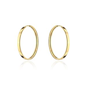 Złote kolczyki gładkie kółka 2,3mm 585