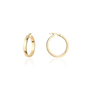 Złote kolczyki koła szerokie na angielskim 1,8cm 585