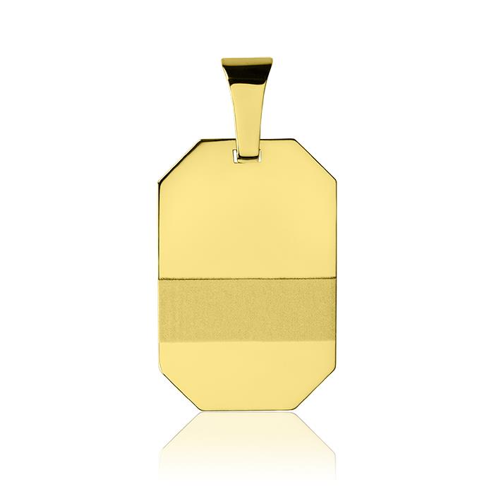 Złota blaszka pod grawer owalna 23×15mm 585