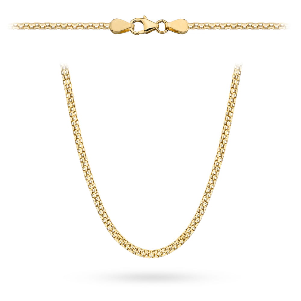 Łańcuch złoty bismarck 45cm - 3mm (Gramatura: 6.15)