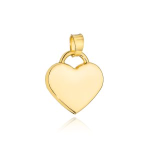 Złota zawieszka gładkie serce małe 585