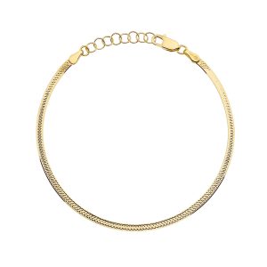 Złota bransoletka jednostronnie diamentowana 2,5mm 585