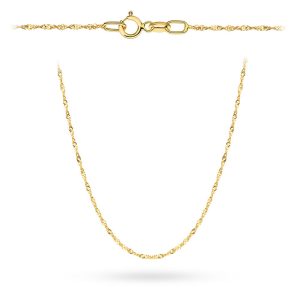 Złoty łańcuszek 585 Singapur 42cm 1.02mm 0.79g