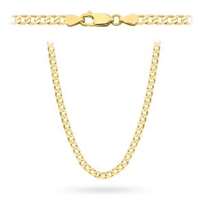 Złoty łańcuszek 585 Pancerka gładka 60cm 1.92mm 3.24g