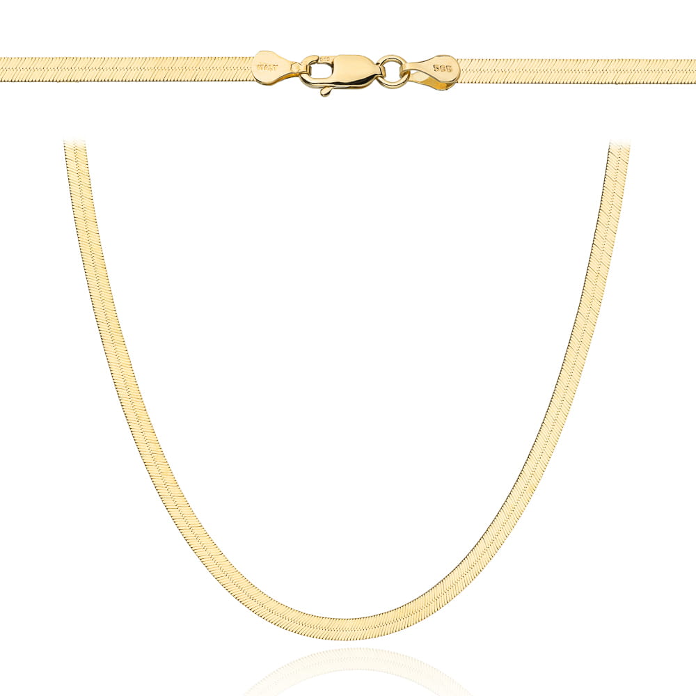 Złoty łańcuszek 585 taśma 40cm 3.00mm 5.50g