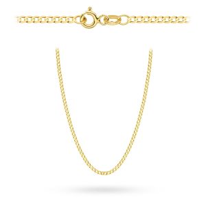 Złoty łańcuszek 585 Pancerka gładka 40cm 1.58mm 1.50g