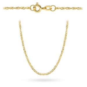 Złoty łańcuszek 585 Singapur 42cm 1.02mm 0.70g