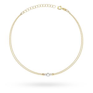 Bransoletka B0003 Diament 0,10ct żółte złoto