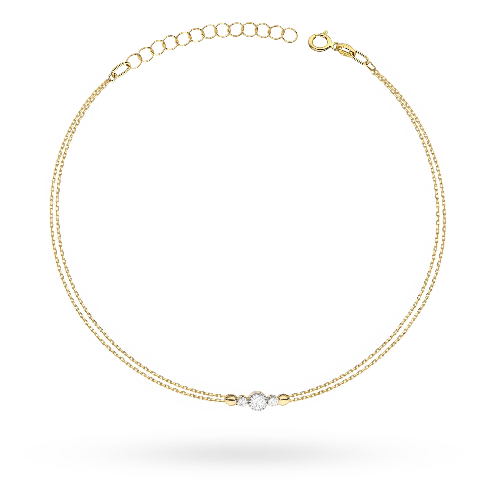 Bransoletka B0003 Diament 0,10ct żółte złoto