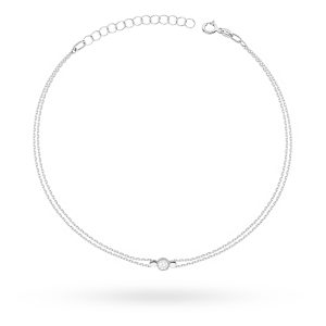 Bransoletka B0004 Diament 0,10ct białe złoto