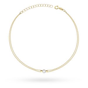 Bransoletka B0004 Diament 0,10ct żółte złoto