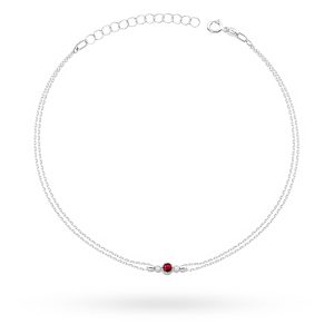 Bransoletka B0005 Rubin 0,15ct białe złoto