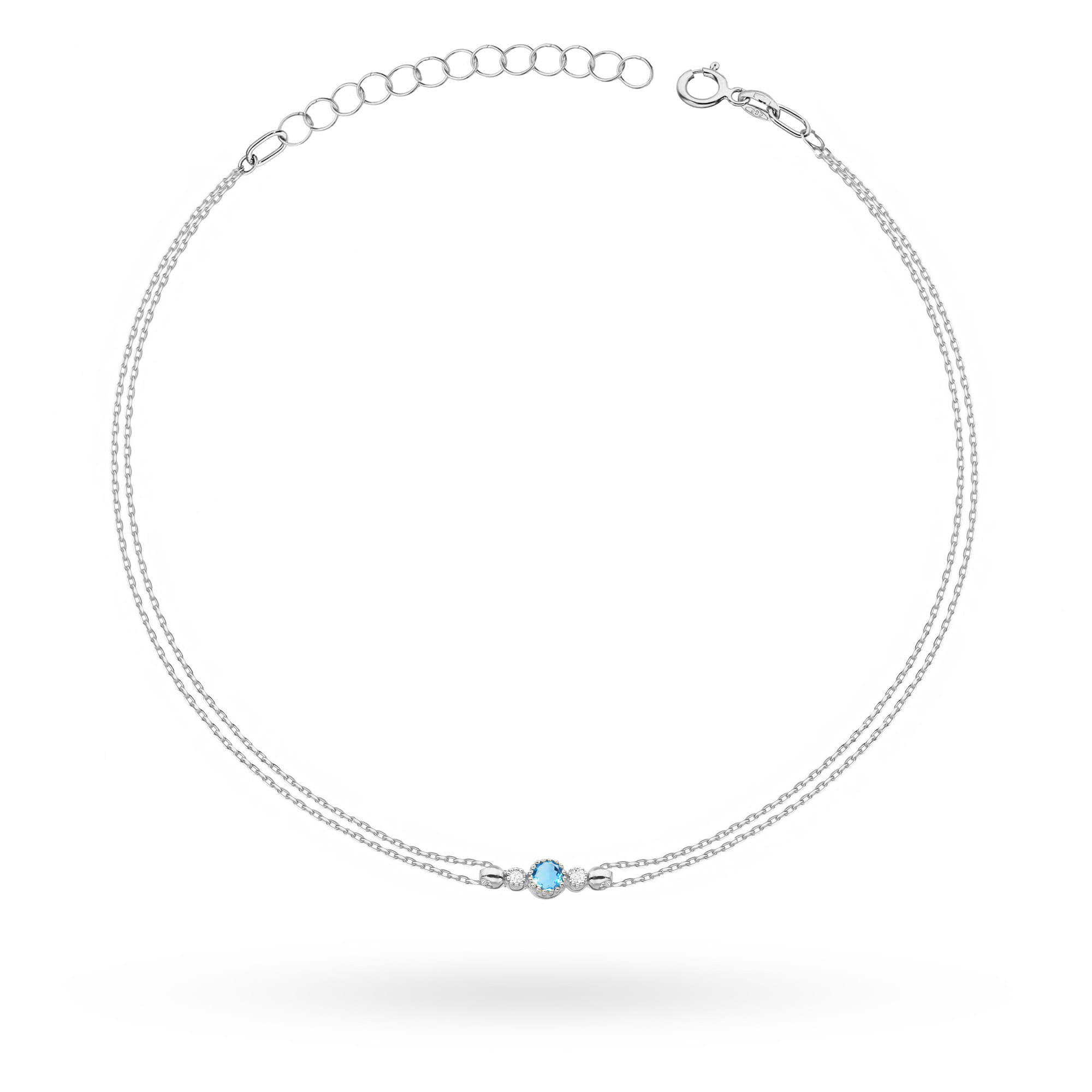 Bransoletka B0005 Topaz Swiss 0,15ct białe złoto