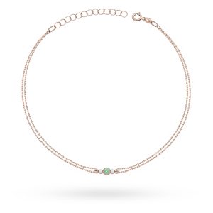 Bransoletka B0005 Szmaragd 0,15ct różowe złoto