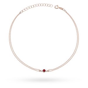 Bransoletka B0005 Rubin 0,15ct różowe złoto
